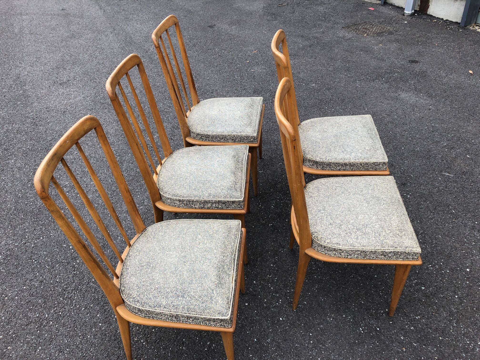 5 Charles Ramos chairs 1950