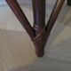 Set of 2 swivel bar stools / chairs - wood - cane - rattan - 80s