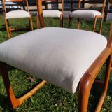 Set of 4 Baumann sled chairs with restored seats