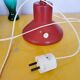Lampe cocotte flexible bordeaux, 1960