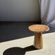Natural solid suar side table (monoxyle) with a minimal conical base.