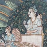 Fabric painting ancient pattern india hindu