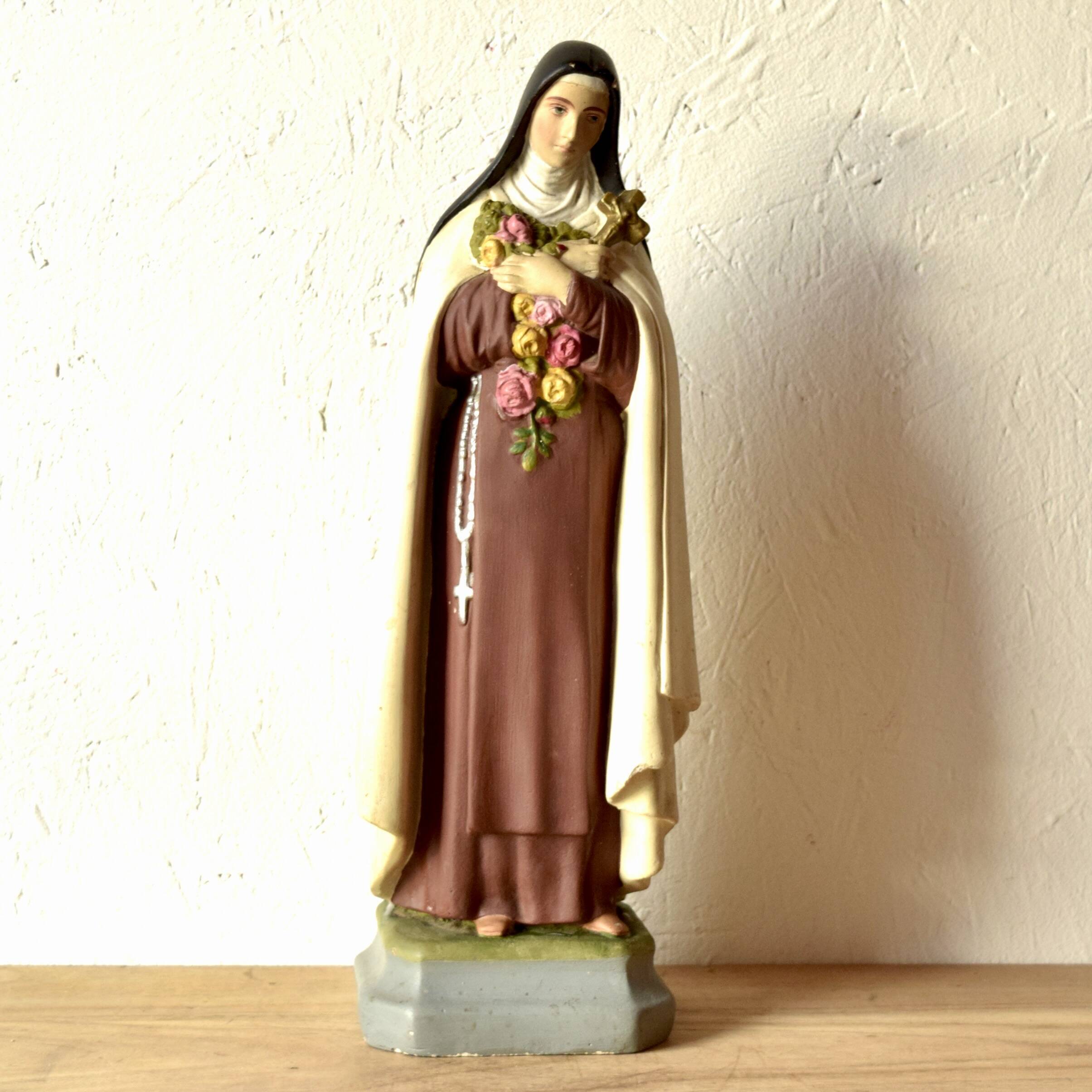 Statue of Saint Therese of Lisieux in plaster - signed Guido Casci - 43 cm