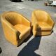Paire de Fauteuils cuir vers 1980