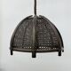 Vintage rattan and webbing hanging lamp 1970s retro
