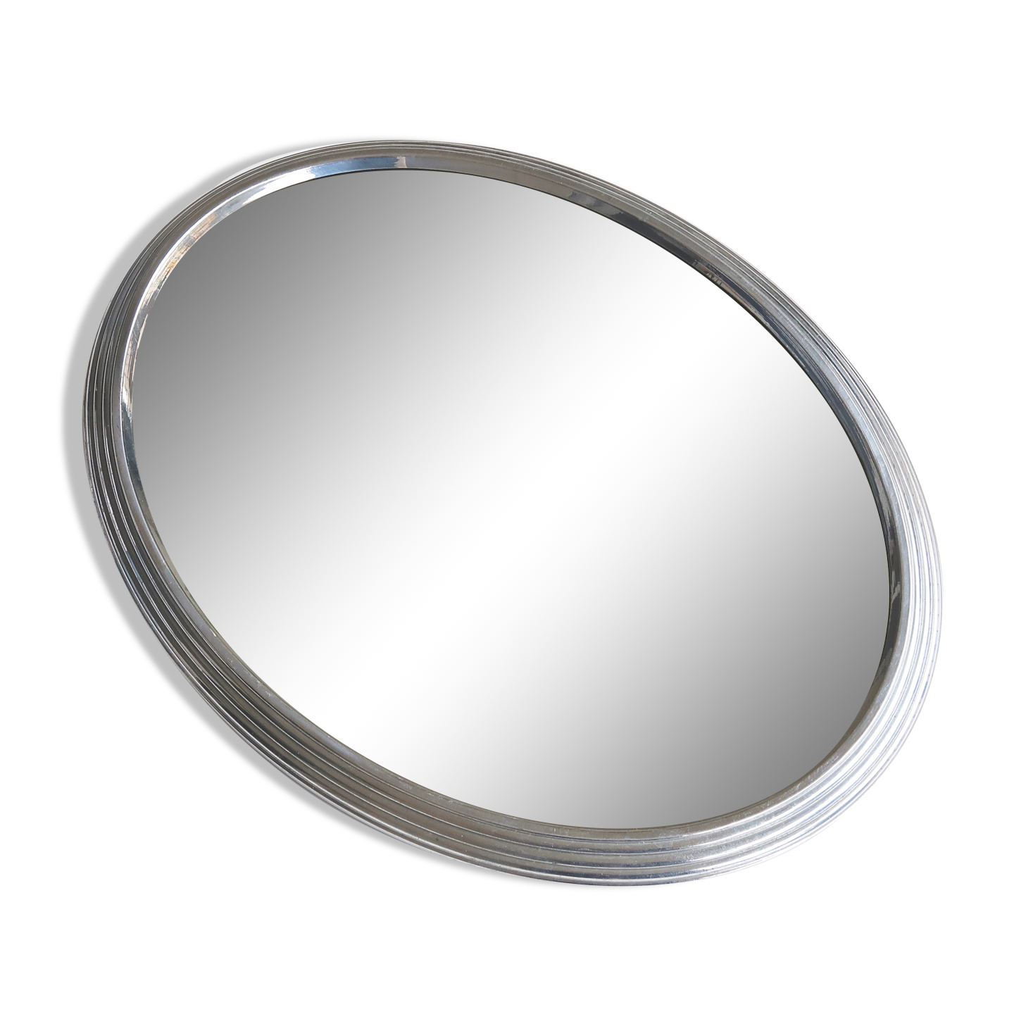 Plateau miroir ovale, centre de table Art Deco