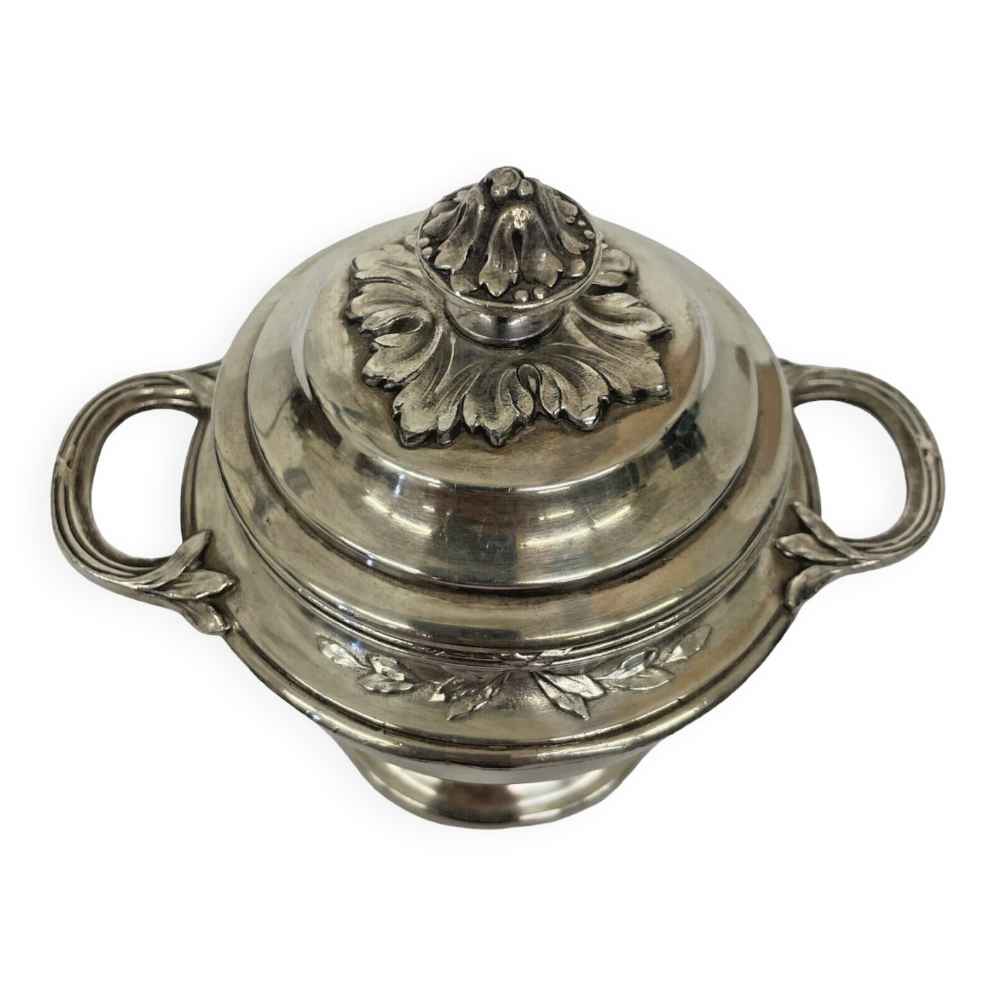 Sucrier en métal argenté Christofle collection Gallia ref 358.014