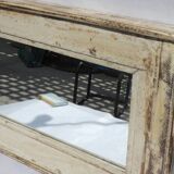 Miroir Bois Vieux Teck Patine Blanc Casse