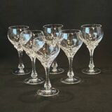 6 verres à vin en cristal 24% Cristallerie Kaspar Lemberg Lorraine vintage