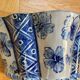 Pair of ceramic flower pots - flower picks with blue floral motifs