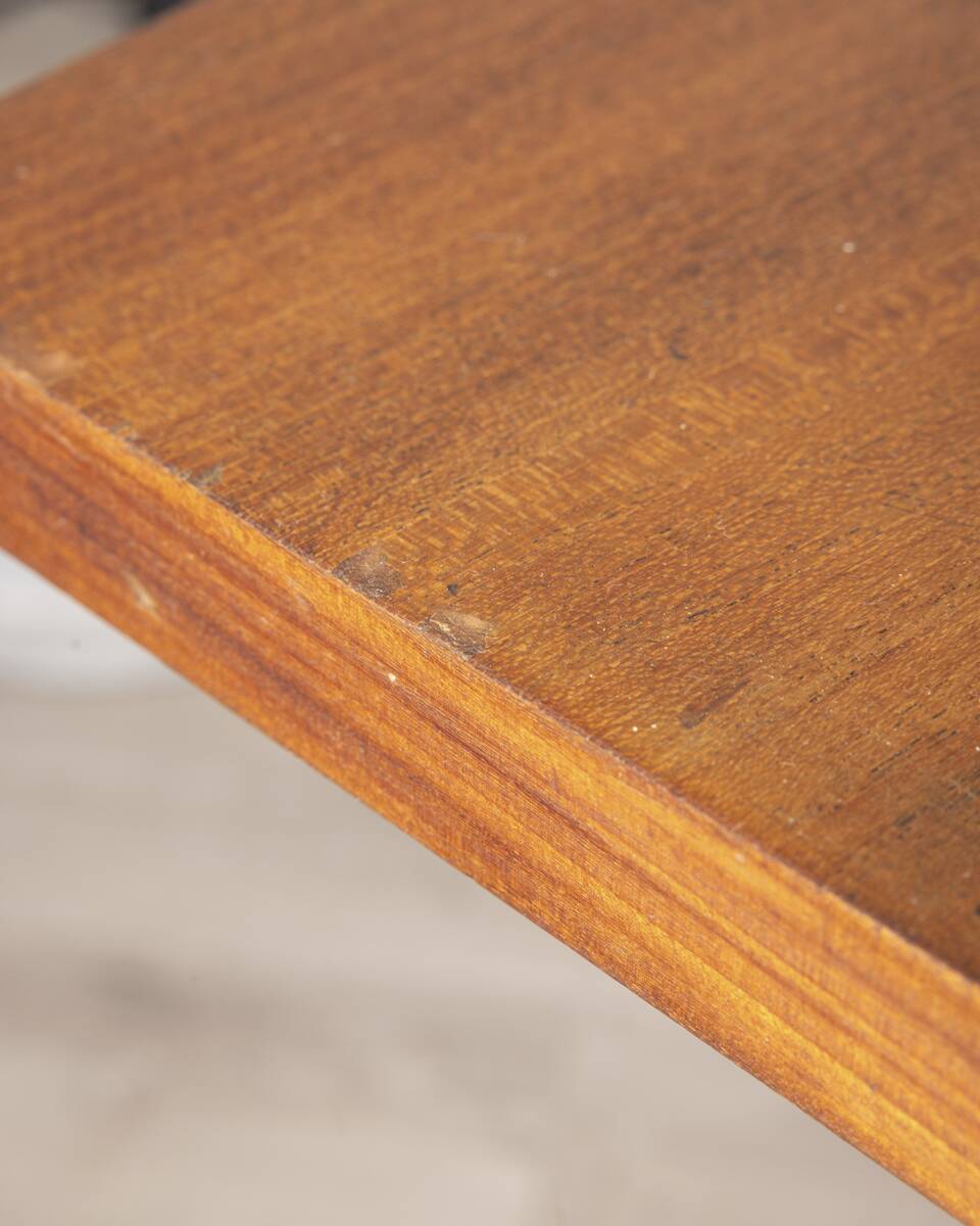 Vintage 60's table in metal and wood italian design