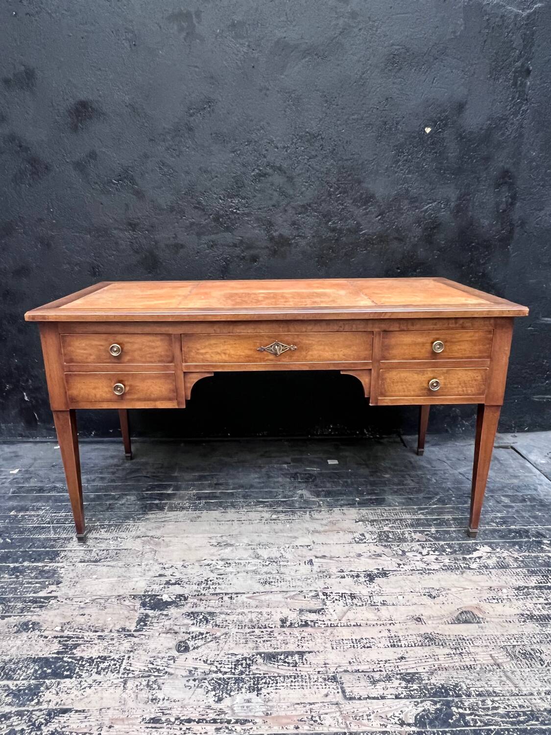 Antique walnut desk with pull-out drawers