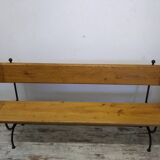 Banc en chêne et fer forgé