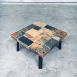 Brutalist Style Coffee Table in Slate Stone, 1970s