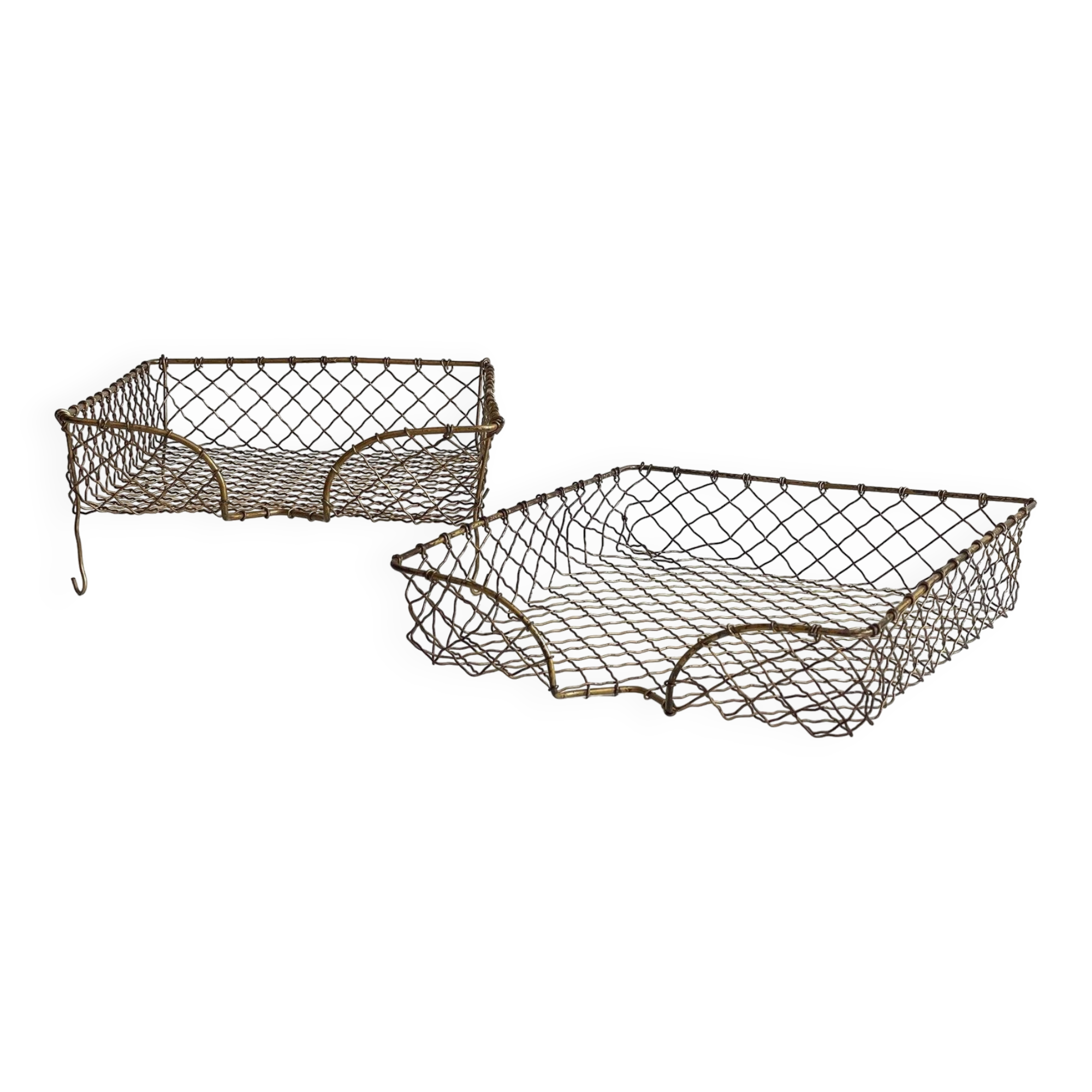 Stackable banks vintage brass wire