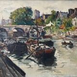 Oil on panel signed and dated 1948