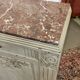 Art Deco sideboard in walnut, oak and marble top.