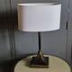 Old bronze lamp base, brown patina - Made in England