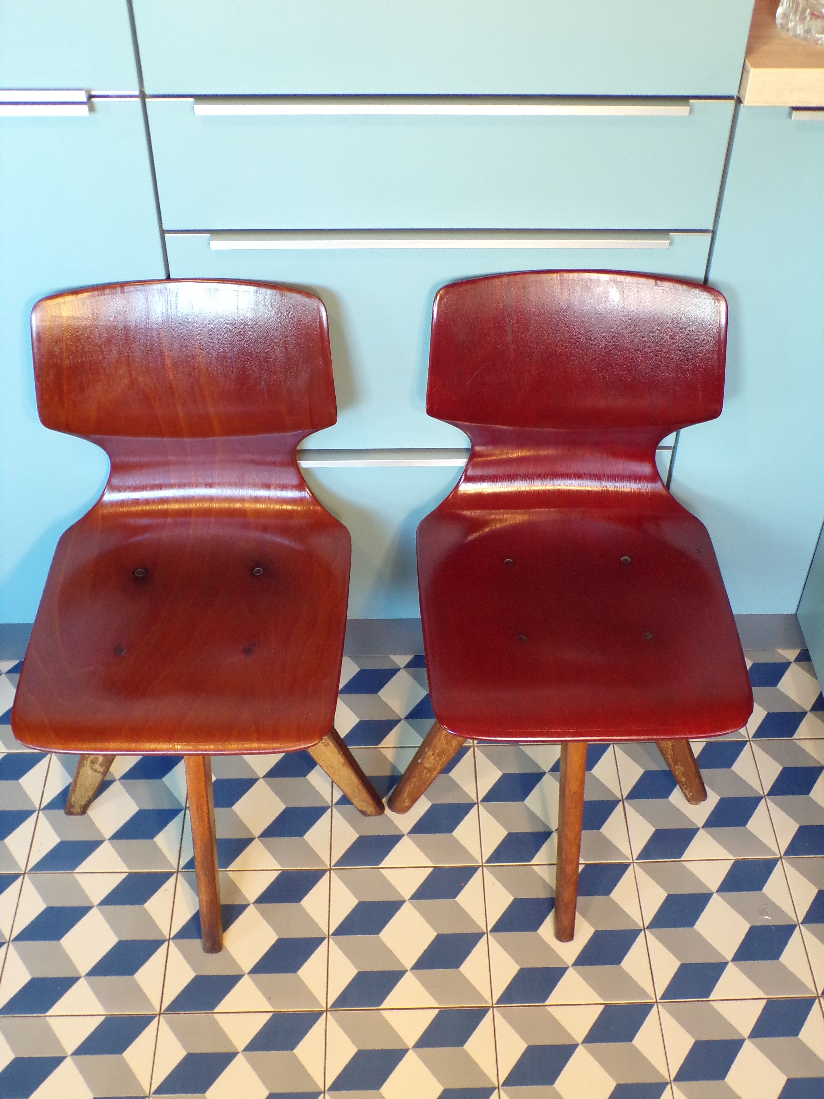 Pair of vintage children's chair Fl-totto