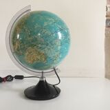Globe earth bright black vintage