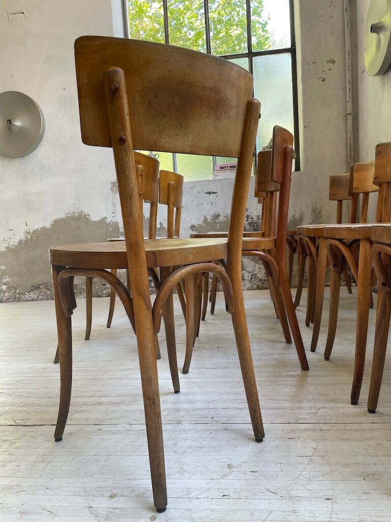 Set of 11 Baumann bistro chairs