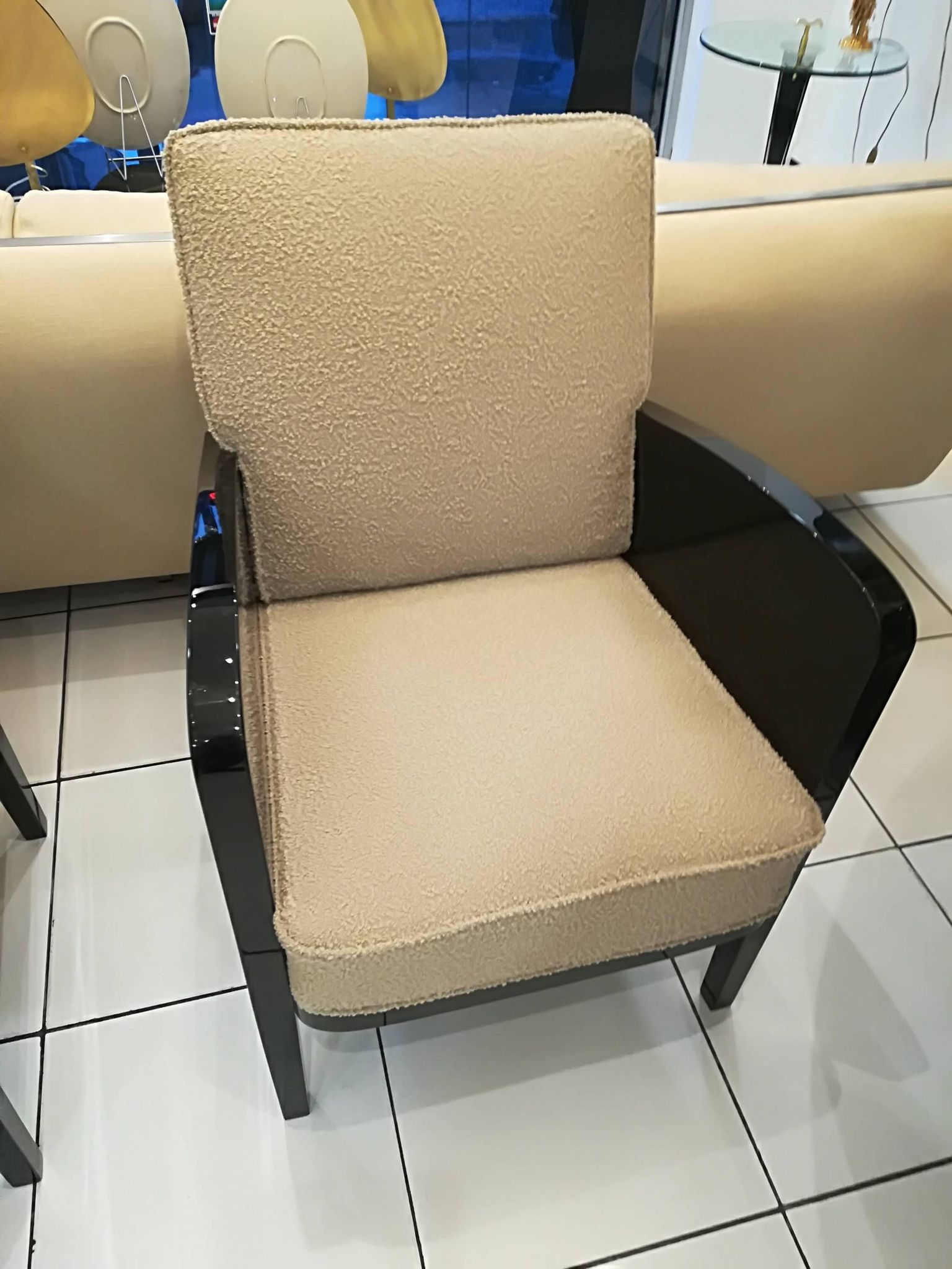 Pair of Damon and Berteaux art deco armchairs, French, around 1930