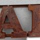 Rusty metal plate HOME