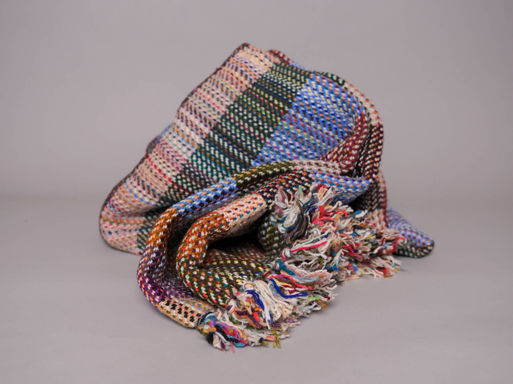 Khadi blanket, hand-woven from recycled wool by Storie