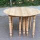 Renovated solid wood banquet dining table with 5 extensions 310cm
