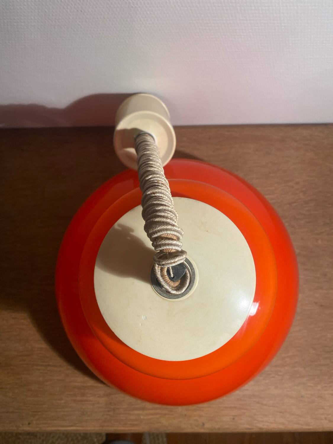 Vintage orange opaline pendant light