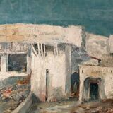 Bab-Azoun Gate, Algiers, oil on canvas signed