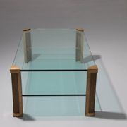 Table de salon en laiton Peter Ghyzcy modèle T14D 1970 Design hollandais