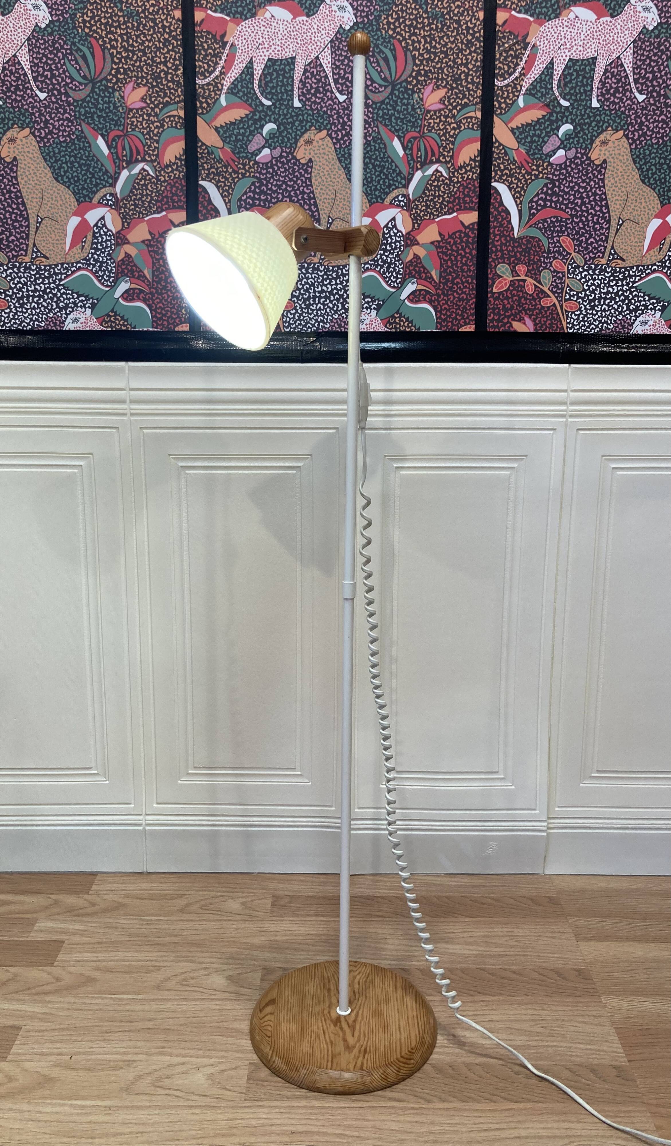 Scandinavian design modular floor lamp.