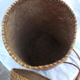 Ancient Japanese-style woven wicker basket