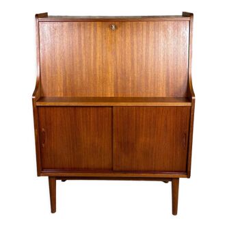 Secrétaire vintage 1960 scandinave danois en teck blond