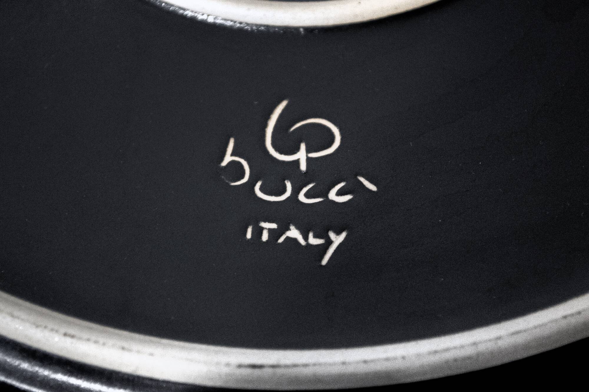 Black Ceramic by Franco Bucci for Pesaro Workshop, Italy, Anni '70