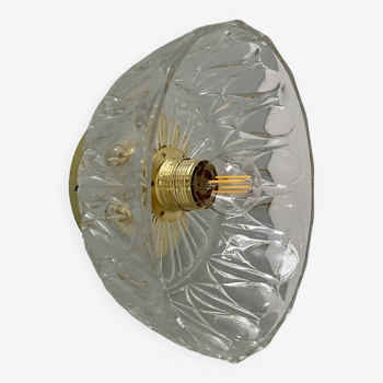 Vintage molded glass lampshade - tableware collection -