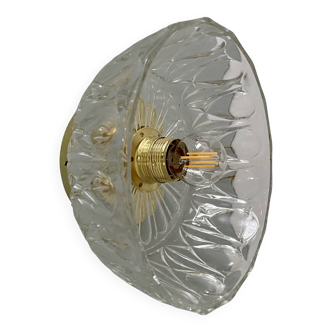 Vintage molded glass lampshade - tableware collection -