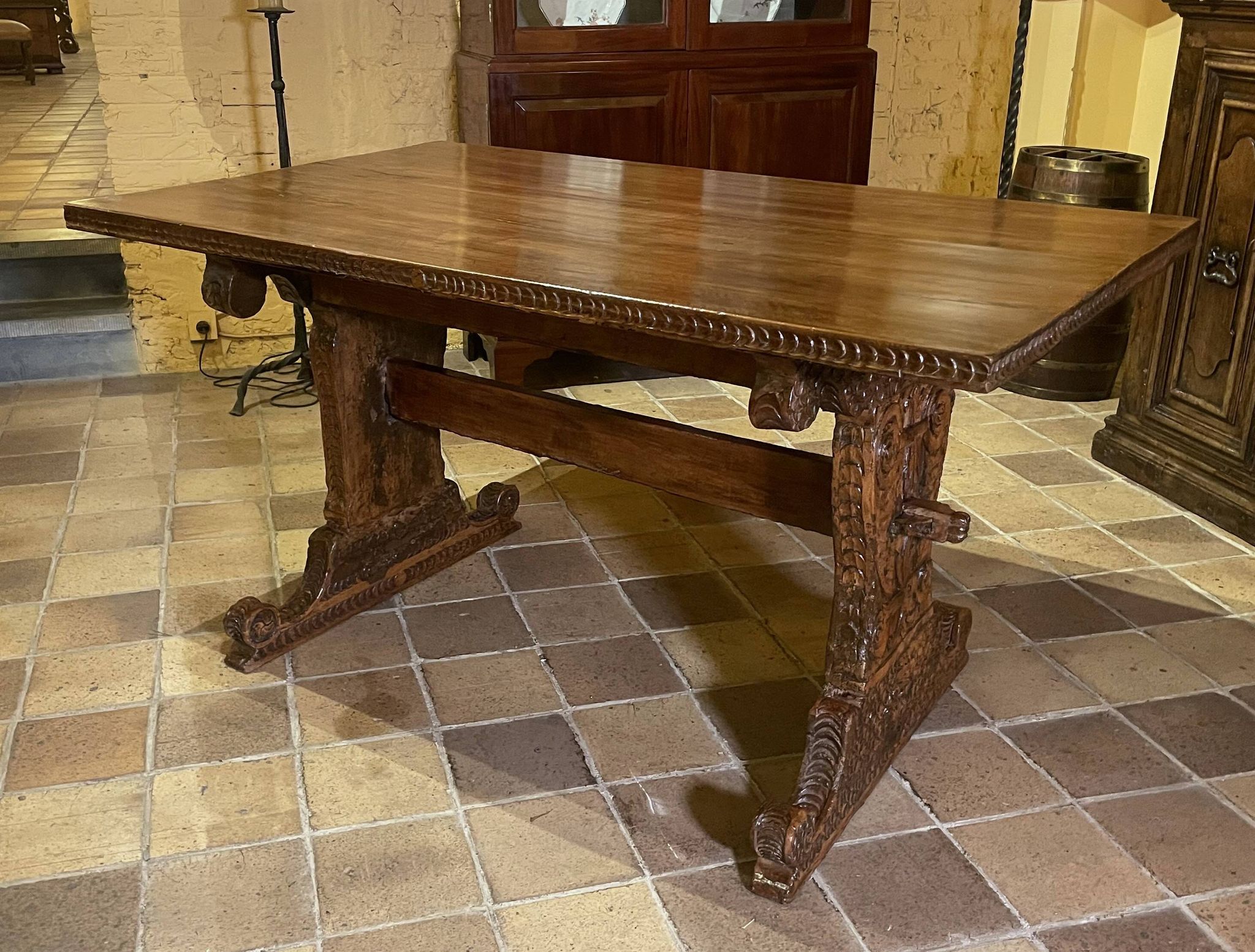 Table Renaissance Italienne En Noyer Du 16° Siècle -Florence