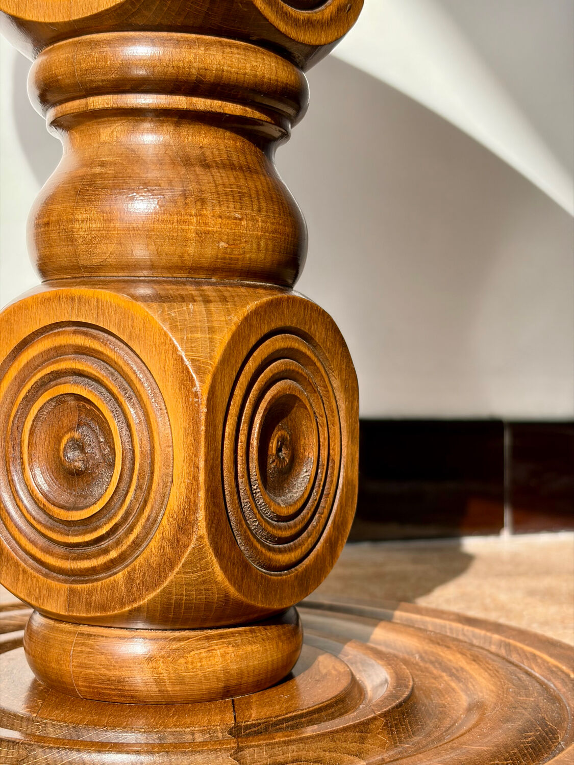 Solid wood side table