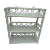 White rattan wall shelf
