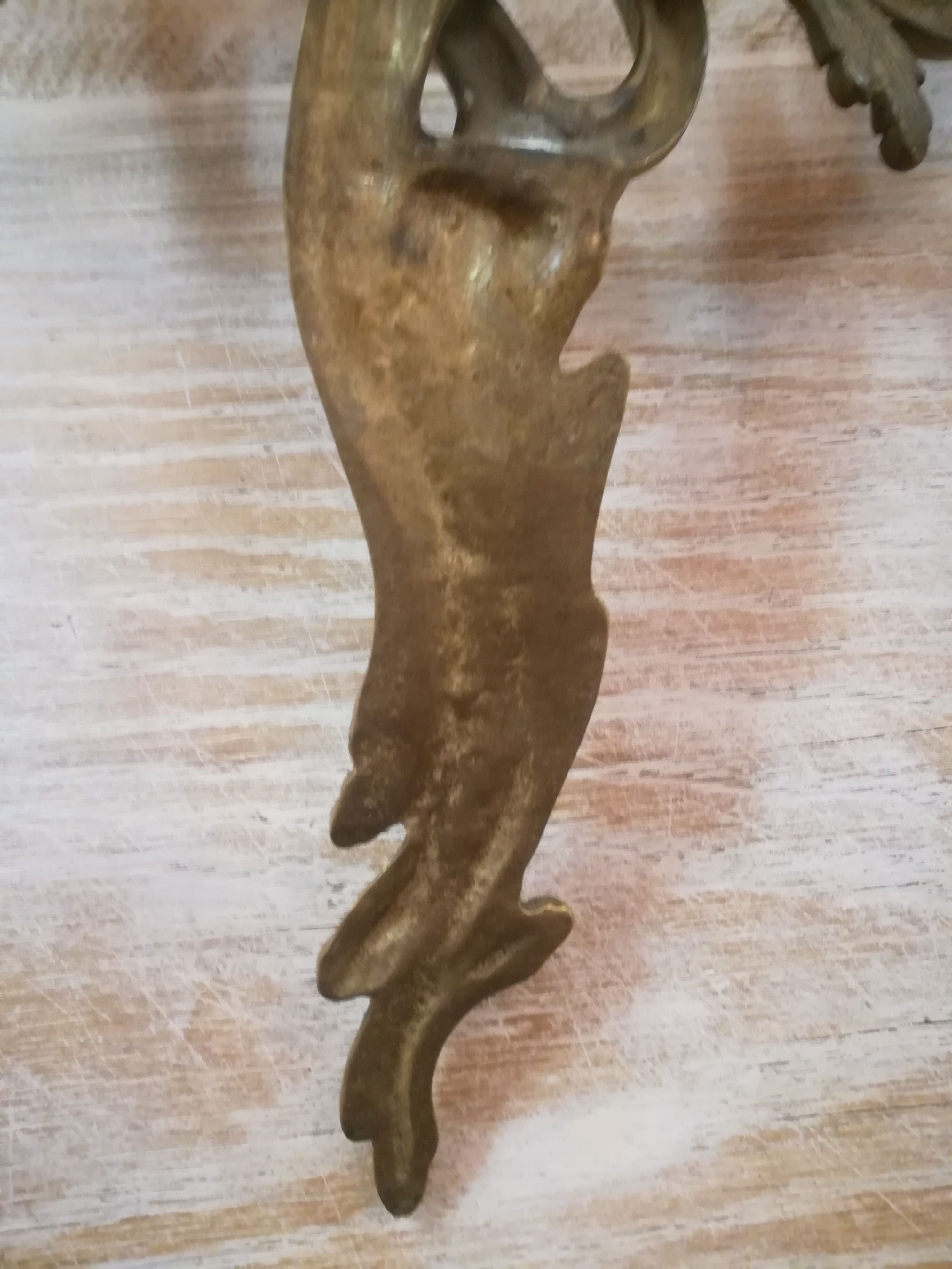 Pair of Louis XV style gilded bronze sconces