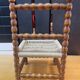 Chaise enfant corde et bois tourné