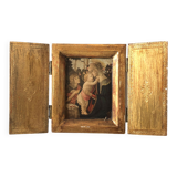 Retable icône italien en bois