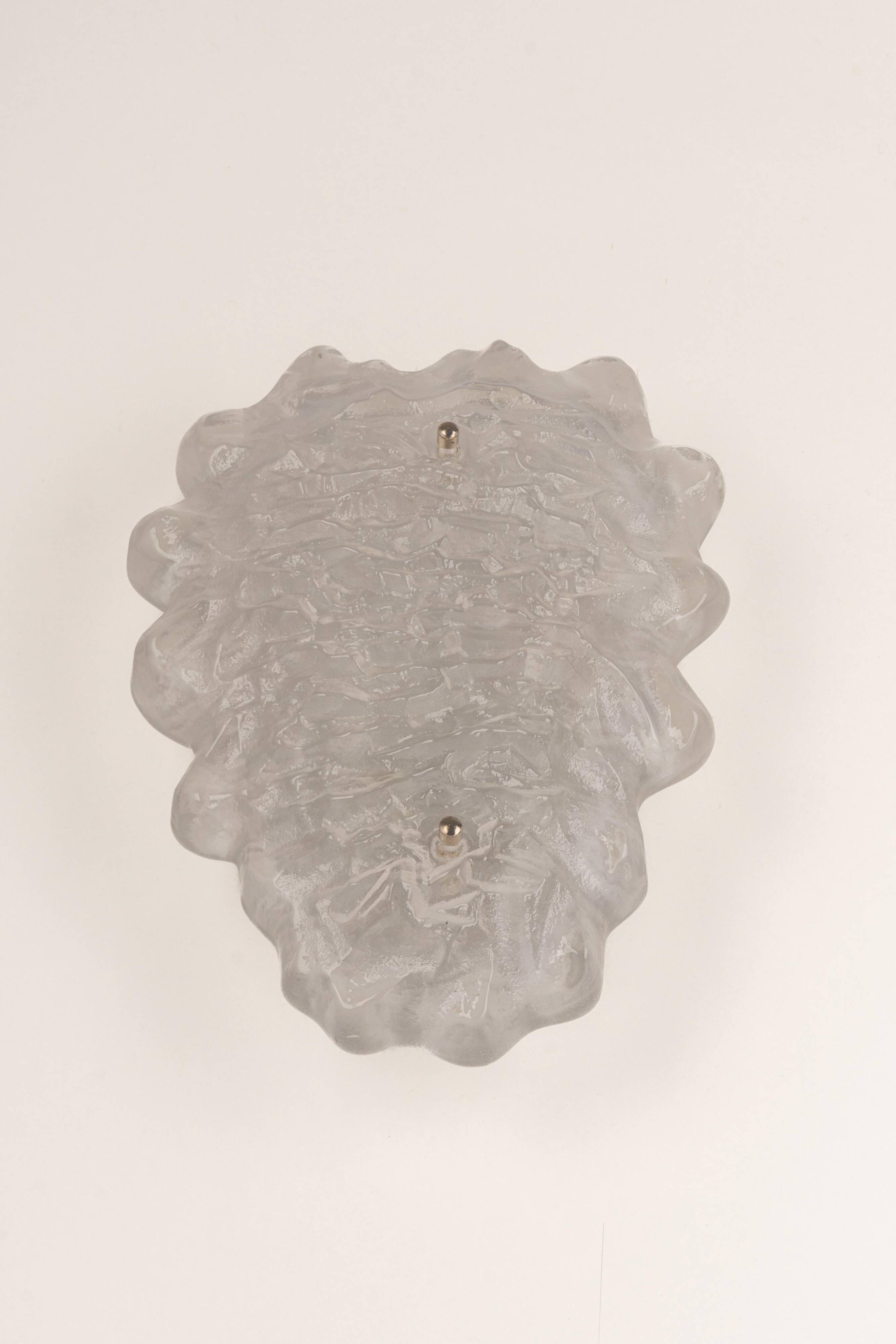 Crystal Glass Sputnik Wall Light by Peill & Putzler, Germany