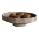 Silver travertine bowl