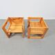 Fauteuils de table pour enfants en pin attribuées à Marcel Gascoin, France, années 1970, ensemble de 2.