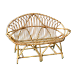 Banquette rotin