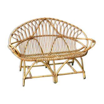 Banquette rotin