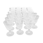 Set of crystal aperitif glasses